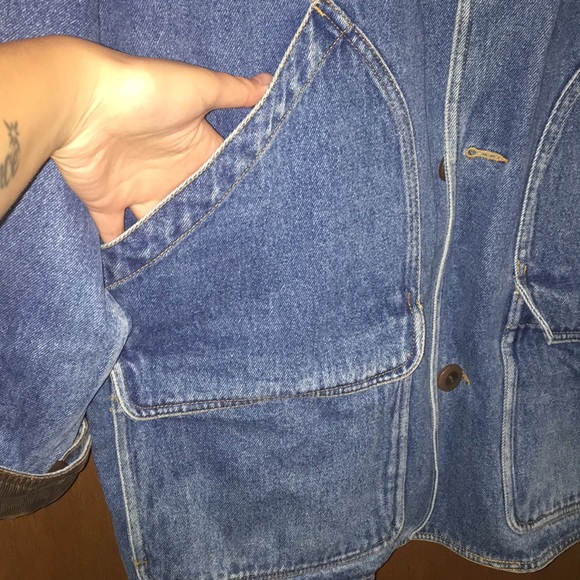 “Mama” Corduroy Collar Denim Jacket - Picture 5 of 7